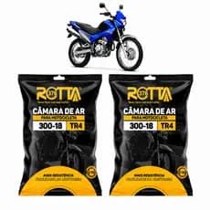 Kit com 2 Camara De Ar Traseira Moto Falcon Bross Pneu 3.50/4.10-17