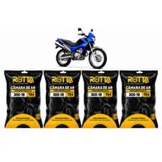 Kit com 4 Camara De Ar Traseira Moto Falcon Bross Pneu 3.50/4.10-17