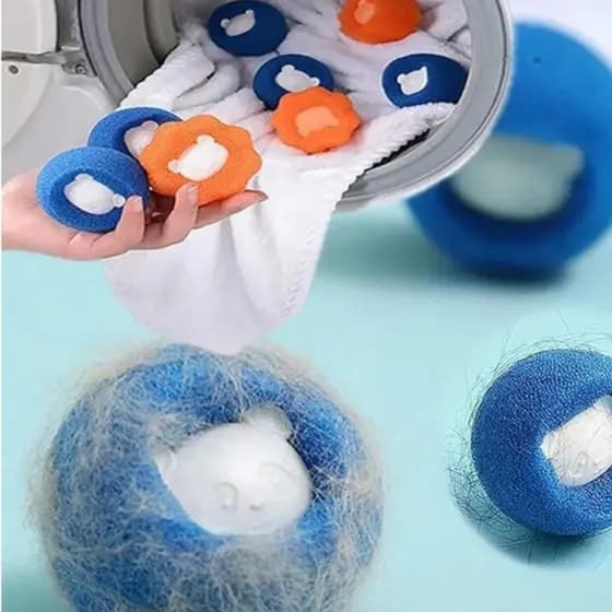 Kit Bolas Panda 6Cm Para Maquina De Lavar Roupa De Maneira Fácil E Prática Tira Pelos