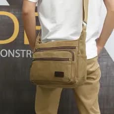 Bolsa lona de Ombro Masculino Unissex Moda Casual Crossbody Versátil de Alta Qualidade 501