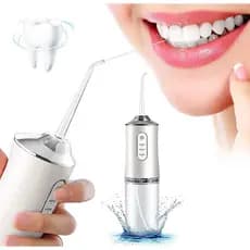 Irrigador Dental Elétrico Oral Portátil Recarregável USB 220ml Limpeza Para família ou viagem