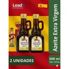 Kit 2 Unidades Azeite De Oliva Extra Virgem Andaluzia Espanhol Importado 100% Puro Em Jarra De Vidro Sabor Premium