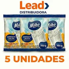 Kit 5 Leites em Pó Composto Lácteo Milko 200g – Rico em Vitaminas e Minerais – Ideal para o Dia a Dia – Envio Imediato