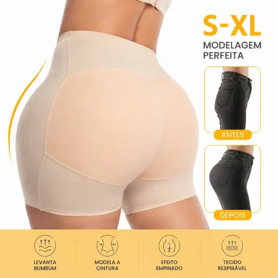 Short Modelador Quadris Elevação Enchimento Sem Costura Respirável Para Mulheres Curvas