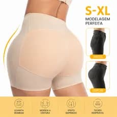 Short Modelador Quadris Elevação Enchimento Sem Costura Respirável Para Mulheres Curvas
