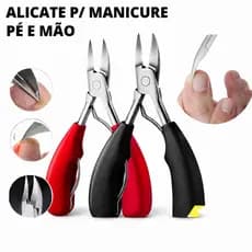 Alicate mola dupla De Cortar Unha Curvado Profissional Aço Inox Manicure Pedicure Podologia De Unha