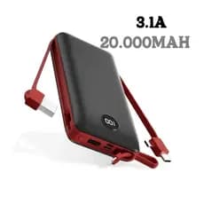 Power Bank Carregador Portátil 20.000mAh Digital compatível com iPhone e Samsung_LM