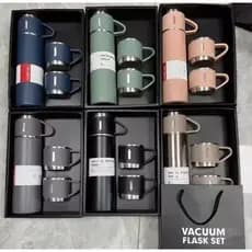 Garrafa Térmica de Aço INOX 500ML com Tampa / para Café e Chá / Kit com Peças=LM
