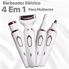 Barbeador Elétrico 4 Em 1 Para Mulheres Remoção De Pelos Corporais feminino/aparador de pelos do nariz e sobrancelhas