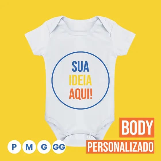 Body Bebe Infantil Personalizado Sua Estampa Aqui Foto Frase