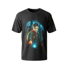 Camiseta Harry Potter Hogwarts 100% Algodão Estampa Premium Geek Filme