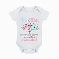 Body Bebê Tio e Titia Preparem o Colinho Pois Estou a Caminho Presente Revelação Gravidez