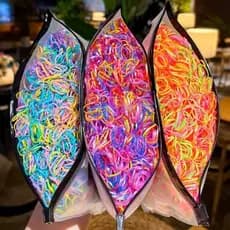 Peças Bolsa Elástico De Cabelo De Borracha Descartável Acessórios Multicolorido Para Menina
