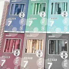 7Pcs/Box Minimalista Transparente 0,5mm Caneta Gel De Alta Qualidade Tinta Secagem Rápida Estudantes