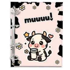 Fichário Personalizado Caderno Argolado Reposicionável Colegial 80 folhas pautado/quad/pontilhado