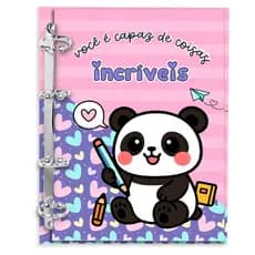Fichário 80 folhas Personalizado Caderno Argolado Inteligente Colegial Miolo 90g pautado/quad/pontil