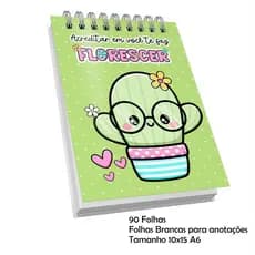 Bloquinho 10x15 c/90 Folhas Brancas  - Jaleco - Capa Dura Anotações  Lembrancinhas Tamanho A6 Verde