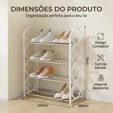 Sapateira Prateleira 4/5 Andares Organizadora Multiuso Sapatos Desmontável