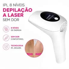 Depilador a Laser IPL 8 Níveis Remoção de Pelos Quase Indolor Profissional