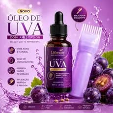 Óleo De Uva 30ML Nutrição Intensa +  Aplicador Para Umectação L&beauty