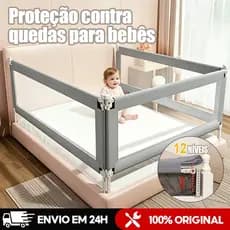 Grade Cama Bebe,Grade de Proteção para Cama Desmontável Lavável Ajustável Segurança Infantil 1,5m 1,8m e 2m