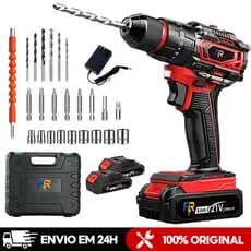 Parafusadeira Furadeira Impacto 21V Profissional Brushless 70Nm Bateria 2.0Ah