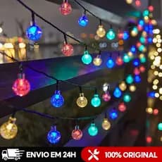 Pisca Pisca Varal Lâmpadas Solar 20/50/100 Led Enfeites de Natal 5/7/12m Cordão Luzes Externo Decoração