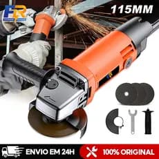 Esmerilhadeira Lixadeira Angular Profissional 900w 115mm Com 3 Discos