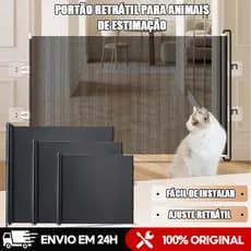 Tela de proteção para Pets Bebês Cercadinho Grade Retrátil 110cm/150cm/180cm