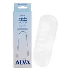 Kit Raspador De Língua 100% Cobre + Case De Proteção Alva