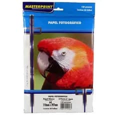 Papel Fotográfico Glossy 135g A4 Branco Brilhante 50 Folhas
