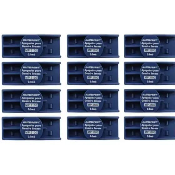 12 Apagador Lousa Quadro Branco Porta Caneta Imã Masterprint