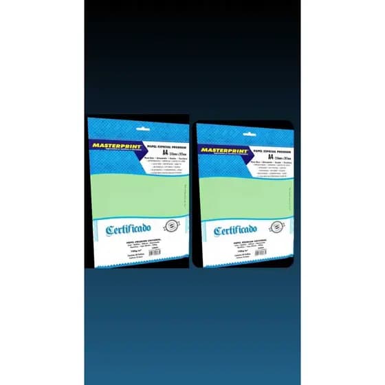 Papel Colorido Diplomata Offset A4 180g   Masterprint Verde 100 folhas