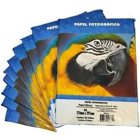 Masterprint A4 Papel Fotográfico 180g Brilho Cor Branco 300 folhas
