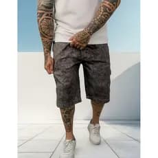 Bermuda/short Cargo Masculina Jeans Estonada 6 Bolsos C/cós