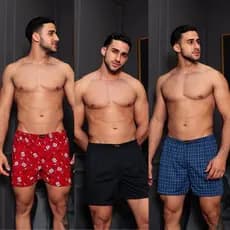 Kit 3 Pijamas Masculino Short Cueca Samba Canção Micro Fibra Fresquinho