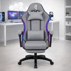 Cadeira Gamer e Escritório Ergonômica Ragnar Com Led RGB Ajustável Preta e Branca
