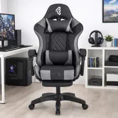 Cadeira Gamer E Escritório Fohar Ergonômica Preta E Branca