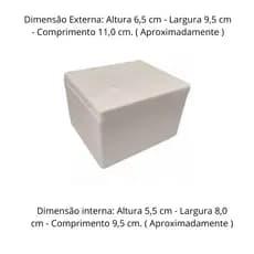 5 Caixa de Isopor Térmica 250g | Transporte de Insulina e Alimentos (Sorvetes)