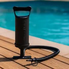 Bomba de Ar Manual Inflador 30cm Dupla Ação Para Colchão Inflável Bóia Bola Piscina Com 3 Bicos