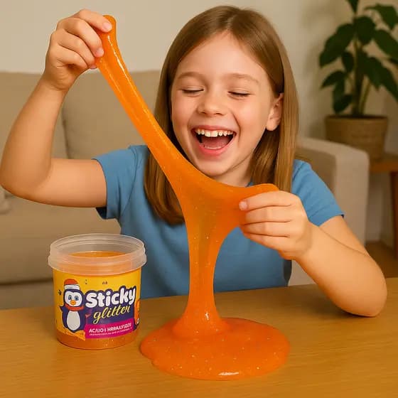 Pote Slime Geleca 130g Colorido Brinquedo Infantil Brilhosa Glitter Metalizado Neon Não Gruda