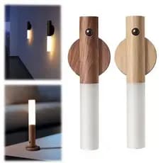 Luminaria Led Recarregável Sensor de Movimento Arandela de Madeira Minimalist Mesa Parede Magnética MAIS