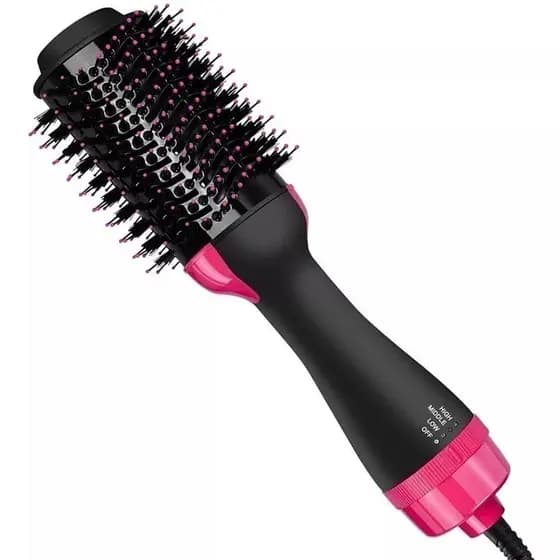 Escova Secadora 110V Alisador Elétrica Quente Cabelo Com 3 Em1 Hair Styler BAOSHI