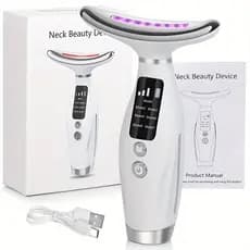 Massageador Elétrico Facial e Pescoço 7 Modos Recarregável USB