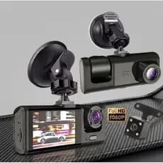 Câmera Veicular Inteligente 3 Lentes DVR 1080P HD Cobertura 360° para Carro Maisclick