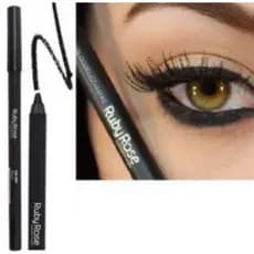 Lápis de Olho Delineador A Prova D'Água Preto Lapis Carbon Black Alta Pigmentação Ruby Rose HB-050