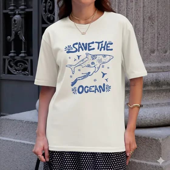 Camiseta Moda Verão T-shirt Premium ''OCEANO'' Lançamento 2026 Fio 30.1 Envio Rapido - 967