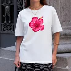 Camiseta Confort Feminina T-shirt Estampada''FLORESCER''Alta Qualidade Fio 30.1 Envio Imediato - 963