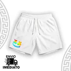 Bermuda Tectel Short Premium Confortavel ''SMILE IRIS'' Unissex Academia Treino Envio Imediato - 788