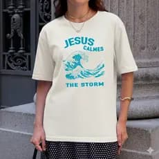 Camiseta Feminina T-shirt Lançamento''JESUS CALMES''Premium Alta Qualidade Envio Imediato - 959